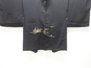 屋敷に樹木模様織出し一つ紋絵羽織